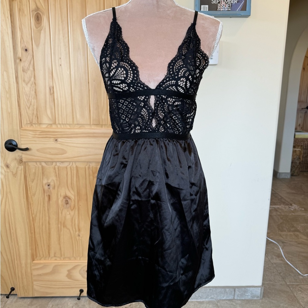Black Lace Lingerie Dress